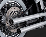 VANCE AND HINES STRAIGHTSHOTS HS SLIP-ON MUFFLERS CHROME FOR SOFTAIL 07-16 FLSFLSTN
