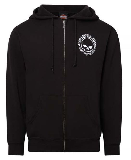 Joe Rascal X Harley-Davidson Dealer wear - Willie G Zip Through Hoodie - Black