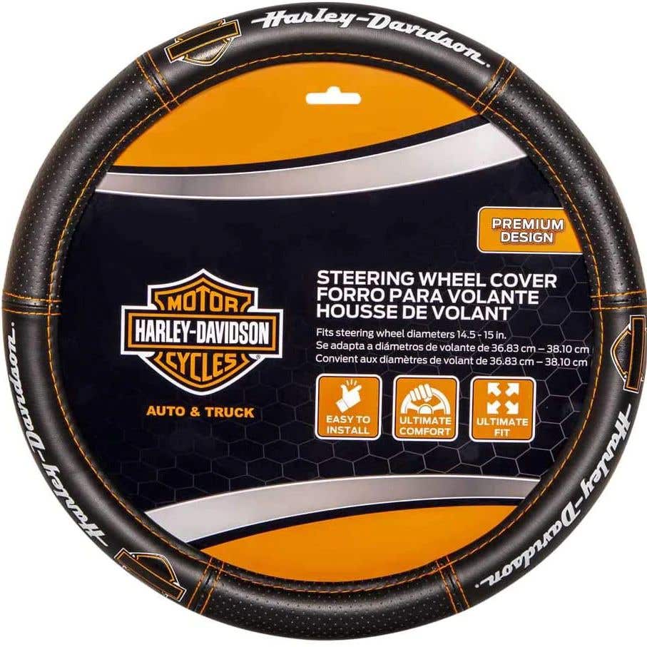 HARLEY-DAVIDSON STEERING WHEEL COVER DELUXE SILHOUETTE