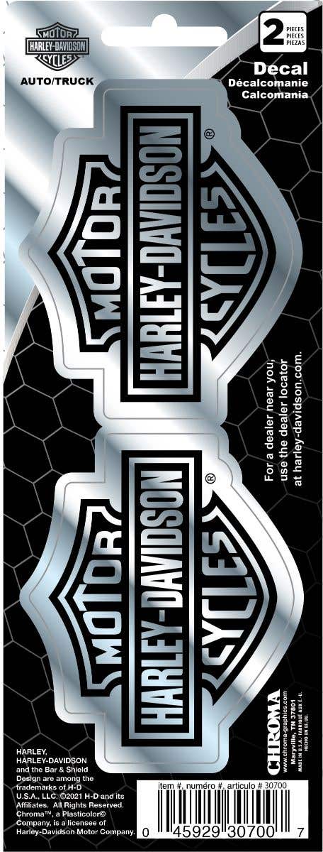 HARLEY-DAVIDSON SMALL 3 X 8 B&S DECAL