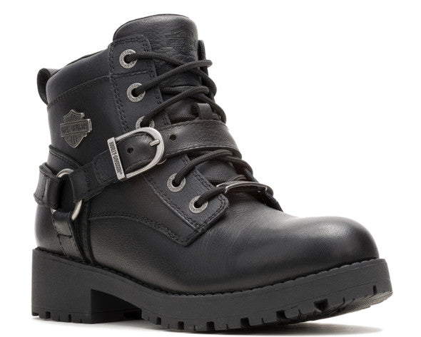 HARLEY-DAVIDSON WOMENS KELLEY HARNESS RIDE WATERPROOF BOOTS