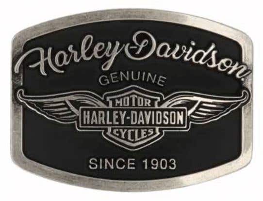 HARLEY-DAVIDSON H-D WINGS BUCKLE NICKEL