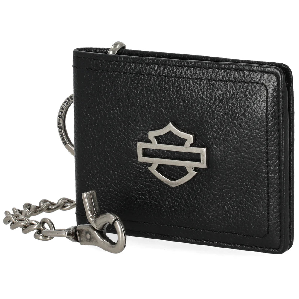 Harley-Davidson Open Bar and Shield Slimfold Chain Wallet