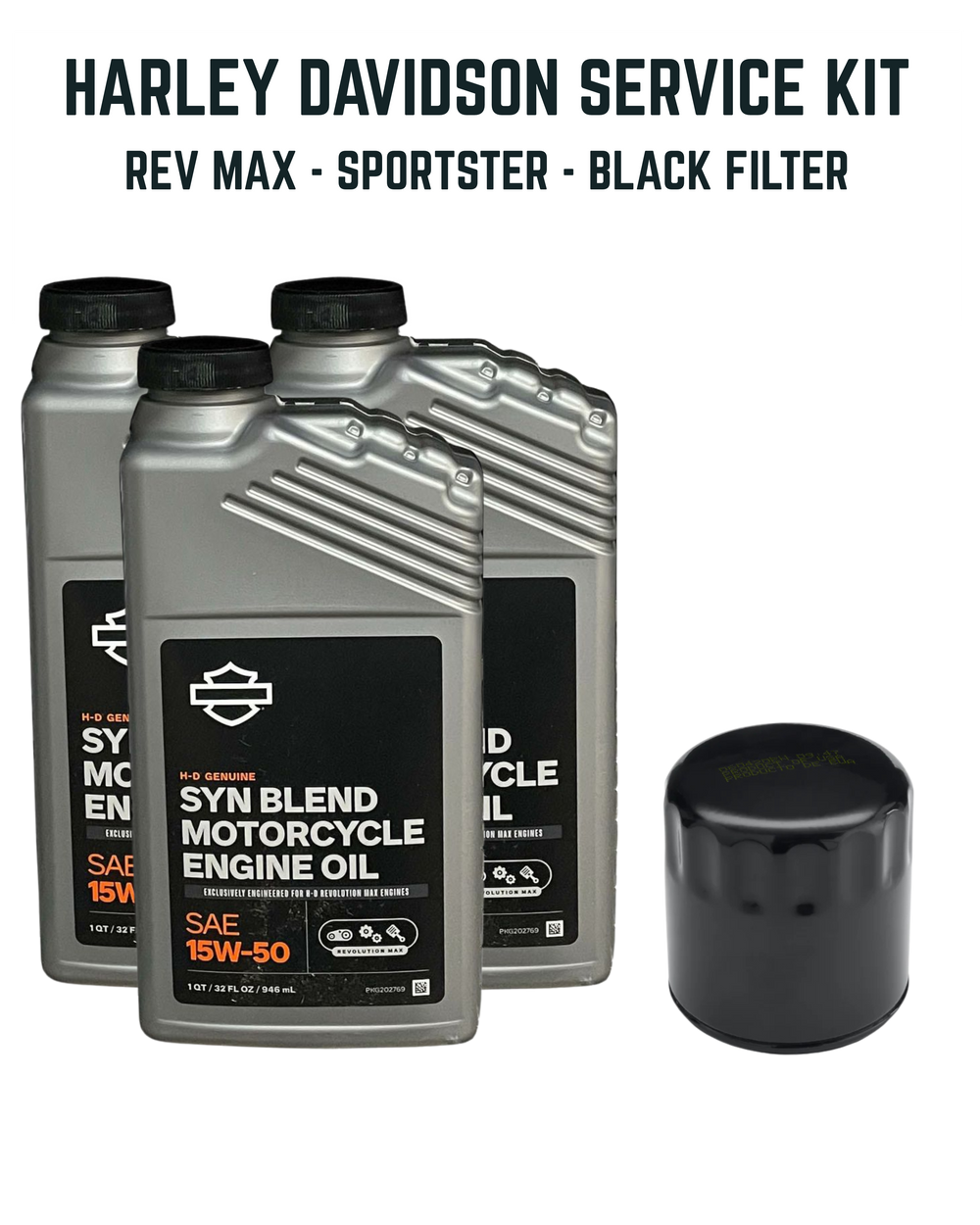 Harley-Davidson Service Kit – Rev Max Sportster – Black Oil Filter