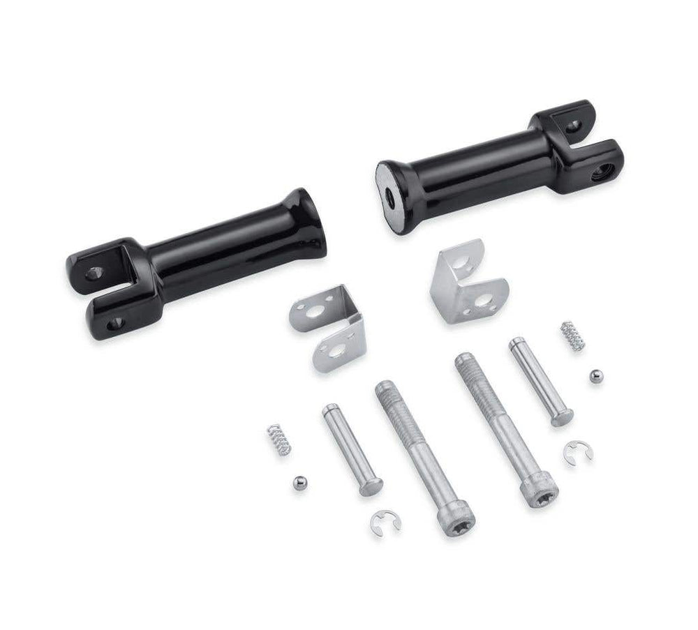 HARLEY-DAVIDSON PASSENGER FOOTPEG SUPPORT KIT - GLOSS BLACK