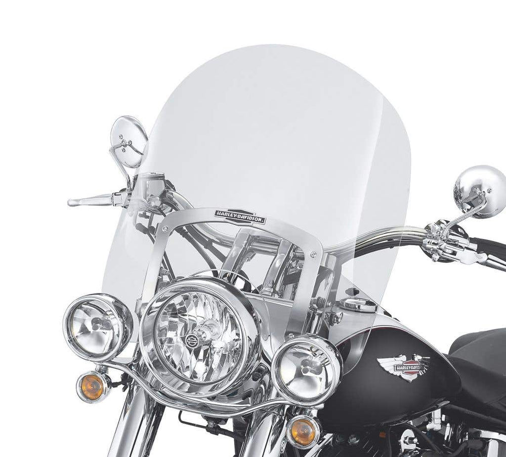 HARLEY-DAVIDSON KING-SIZE NOSTALGIC H-D DETACHABLES WINDSHIELD FOR FL SOFTAIL MODELS - 18 IN. LIGHT SMOKE