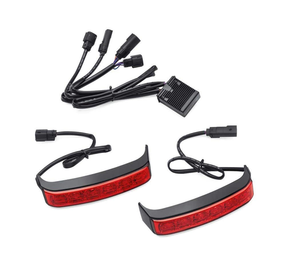 HARLEY-DAVIDSON ELECTRA GLO LED SADDLEBAG RUN/BRAKE/TURN LAMP BLACK HOUSING/RED LENS