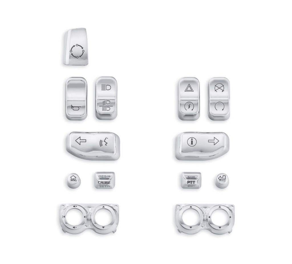 HARLEY-DAVIDSON CHROME SWITCH CAP KIT