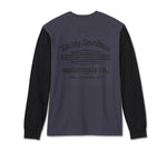 HARLEY-DAVIDSON MENS OLD ENGLISH STACKED BAR & SHIELD HENLEY