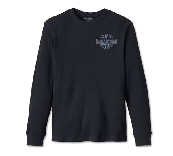 HARLEY-DAVIDSON MENS BAR & SHIELD 3D LONG SLEEVE TEE
