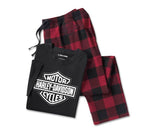 HARLEY-DAVIDSON MENS BAR & SHIELD SHORT SLEEVE PAJAMA SET
