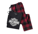 HARLEY-DAVIDSON MENS BAR & SHIELD SHORT SLEEVE PAJAMA SET