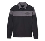 HARLEY-DAVIDSON MENS BAR & SHIELD LONG SLEEVE POLO