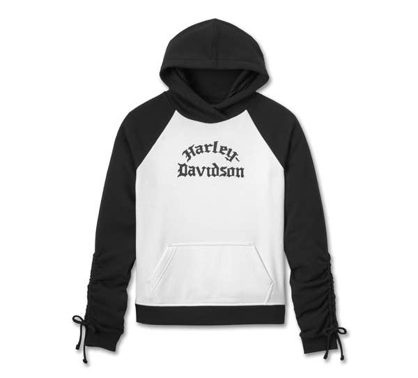 HARLEY-DAVIDSON WOMENS WILD CAT BAR & SHIELD RAGLAN HOODIE
