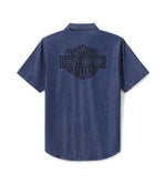 HARLEY-DAVIDSON MENS BAR & SHIELD CHAMBRAY SHIRT