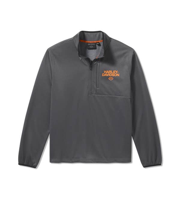 HARLEY-DAVIDSON MENS H-D TECH 1/4 ZIP PULLOVER