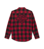 HARLEY-DAVIDSON MENS BAR & SHIELD BUFFALO CHECK FLANNEL