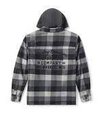 HARLEY-DAVIDSON MENS TRAVELER HOODED SHIRT JACKET