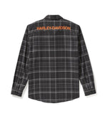 HARLEY-DAVIDSON MENS H-D TECH COOLMAX LONG SLEEVE PLAID SHIRT