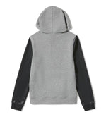 HARLEY-DAVIDSON WOMENS FAUX LEATHER SLEEVE PULLOVER HOODIE