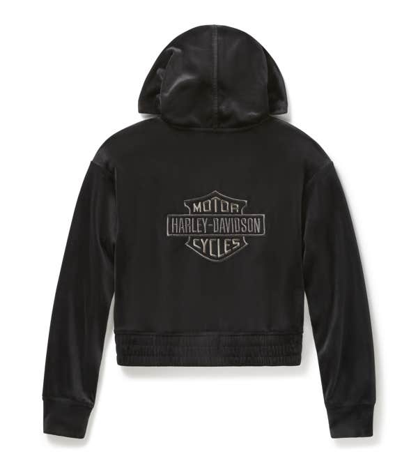 HARLEY-DAVIDSON WOMENS VELOUR ZIP HOODIE