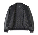 HARLEY-DAVIDSON MENS V-TWIN VARSITY LEATHER JACKET