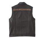 HARLEY-DAVIDSON MENS FUEL TO FLAMES LEATHER VEST