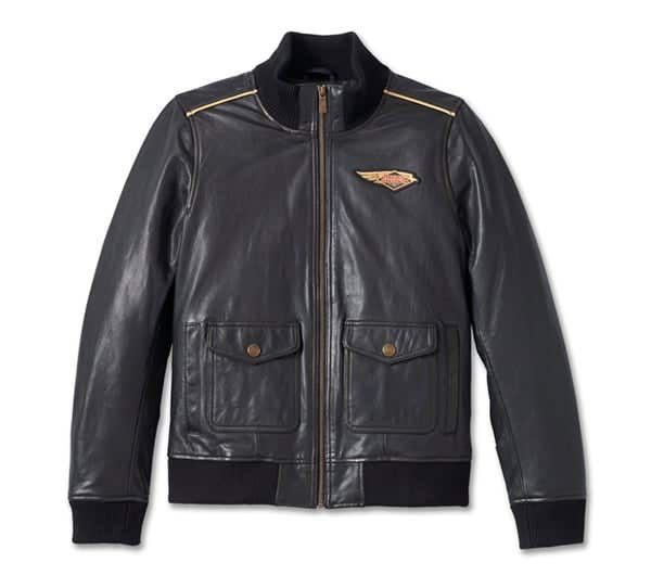 HARLEY-DAVIDSON WOMENS 120TH ANNIVERSARY BOMBER LEATHER JACKET