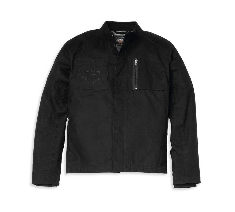 HARLEY-DAVIDSON MENS RENDEVOUS WAXED CANVAS RIDING JACKET