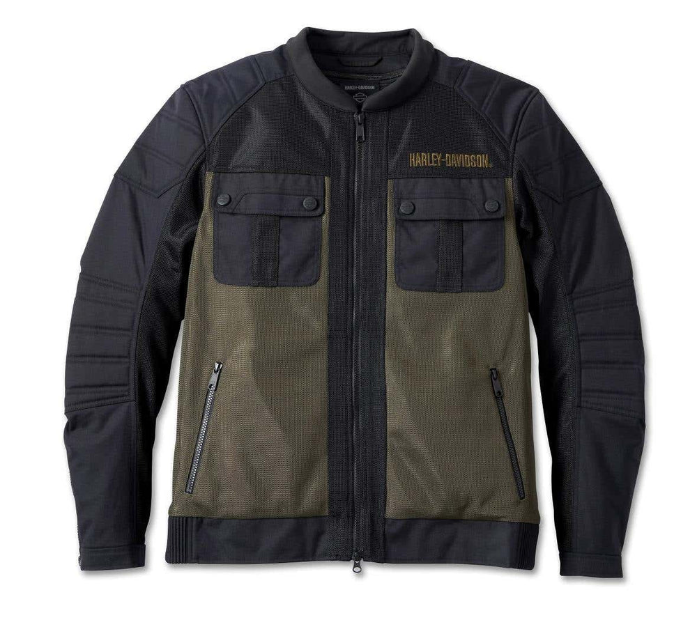 HARLEY-DAVIDSON MENS ZEPHYR MESH JACKET WITH ZIP-OUT LINER