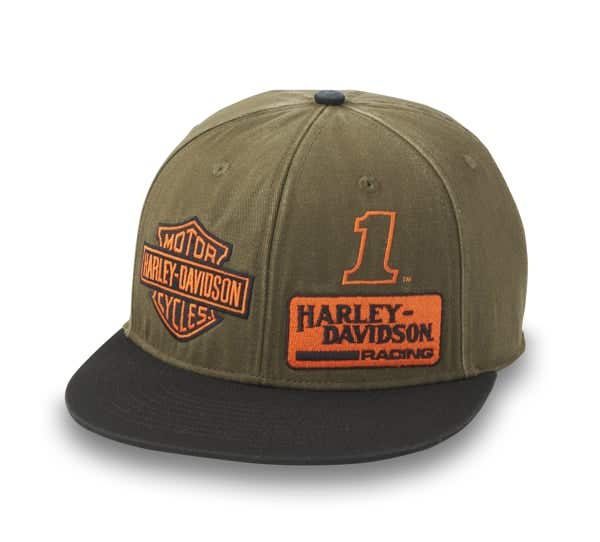 HARLEY-DAVIDSON MENS THE GRID FITTED CAP