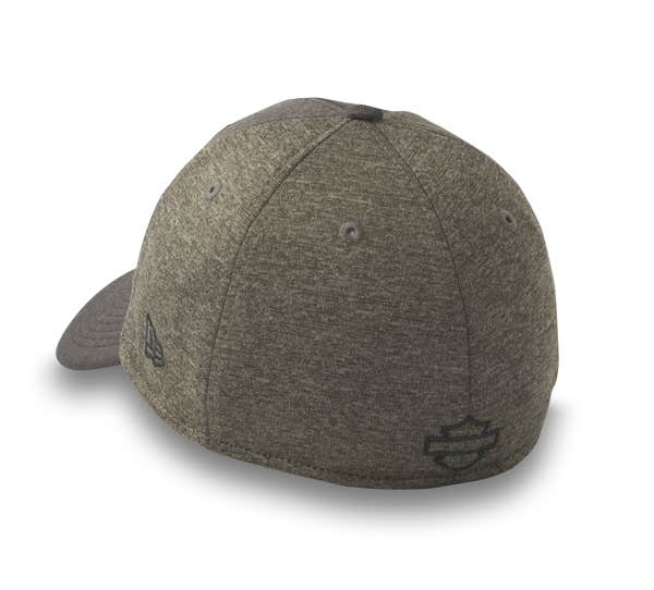 HARLEY-DAVIDSON MENS DROP H 39THIRTY SHADOWTECH HEATHER STRETCH-FIT CAP