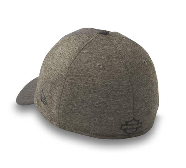 HARLEY-DAVIDSON MENS DROP H 39THIRTY SHADOWTECH HEATHER STRETCH-FIT CAP