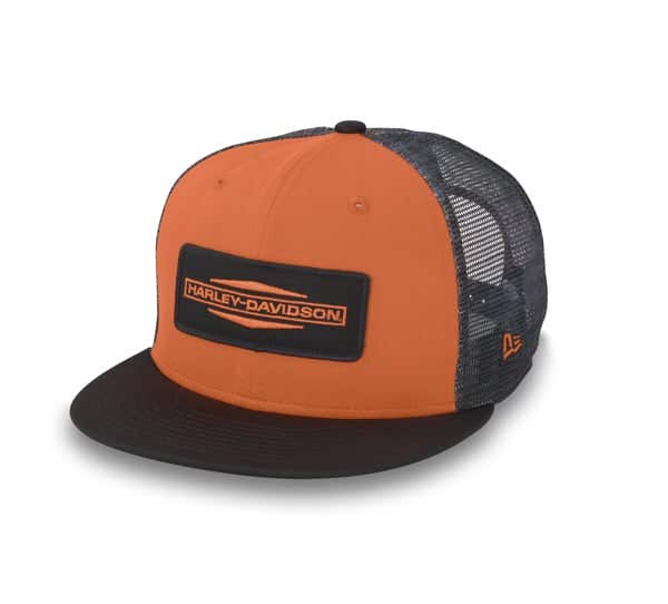 HARLEY-DAVIDSON MENS STACKED BAR & SHIELD 9FIFTY TRUCKER CAP