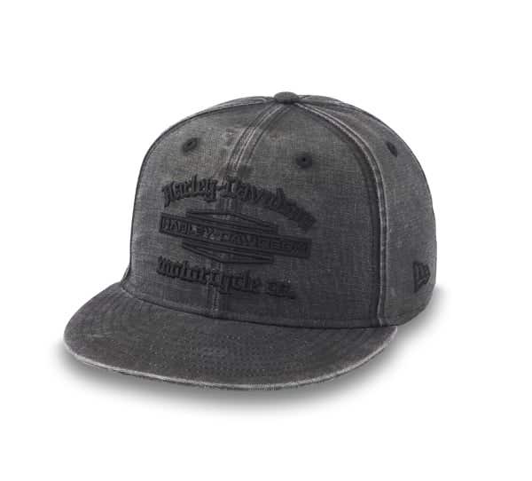 HARLEY-DAVIDSON MENS OLD ENGLISH STACKED BAR & SHIELD 59FIFTY CAP