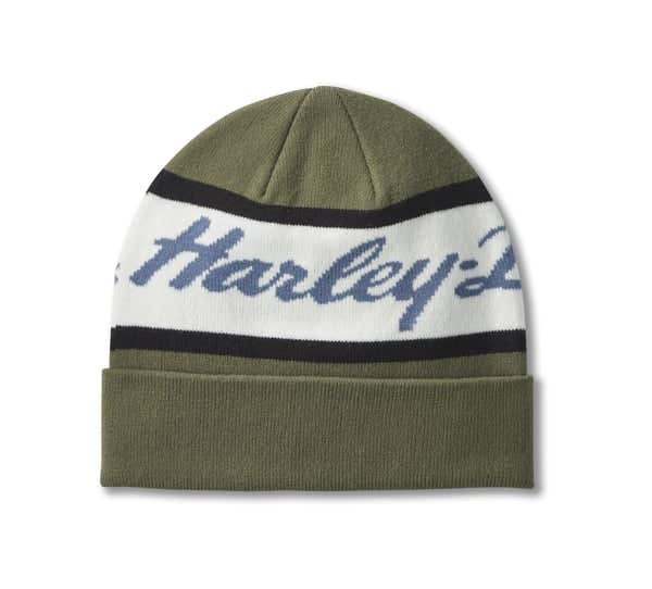 HARLEY-DAVIDSON MENS H-D SCRIPT BEANIE