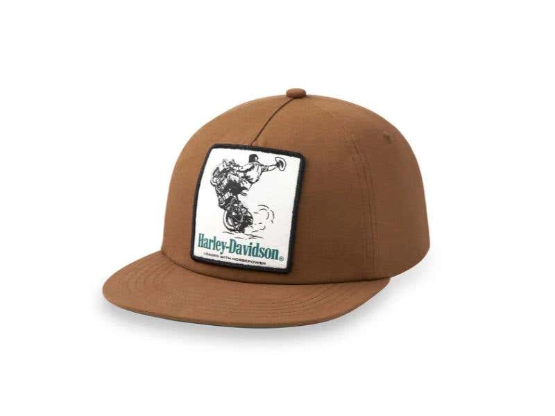 HARLEY-DAVIDSON MENS COWBOY 5-PANEL STRAPBACK CAP