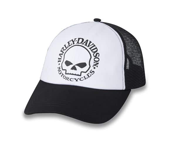 HARLEY-DAVIDSON WOMENS WILLIE G SKULL TRUCKER CAP