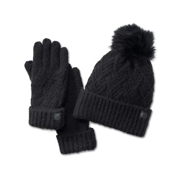 HARLEY-DAVIDSON WOMENS EMPOWER HAT & GLOVE GIFT SET