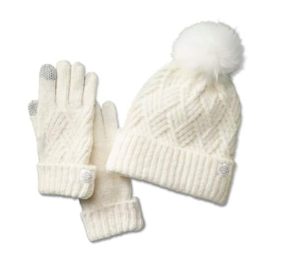 HARLEY-DAVIDSON WOMENS EMPOWER HAT & GLOVE GIFT SET