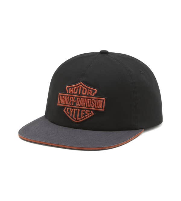 HARLEY-DAVIDSON MENS BAR & SHIELD COLORBLOCK PANHEAD FITTED CAP