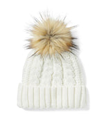 HARLEY-DAVIDSON WOMENS LEATHER PATCH POM BEANIE