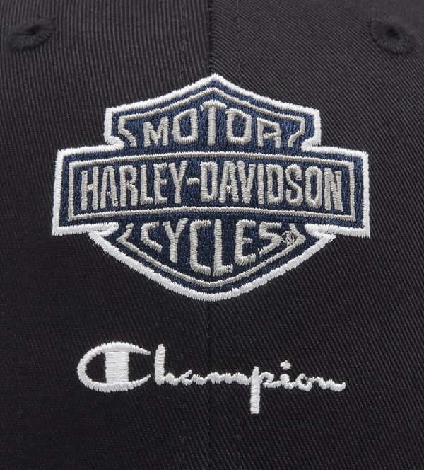 HARLEY-DAVIDSON MENS CHAMPION X HARLEY-DAVIDSON ADJUSTABLE BASEBALL CAP