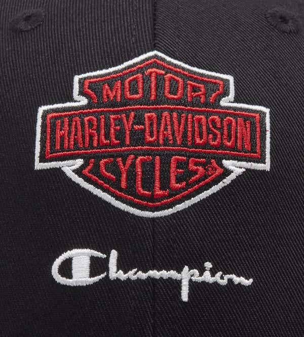 HARLEY-DAVIDSON MENS CHAMPION X HARLEY-DAVIDSON ADJUSTABLE BASEBALL CAP