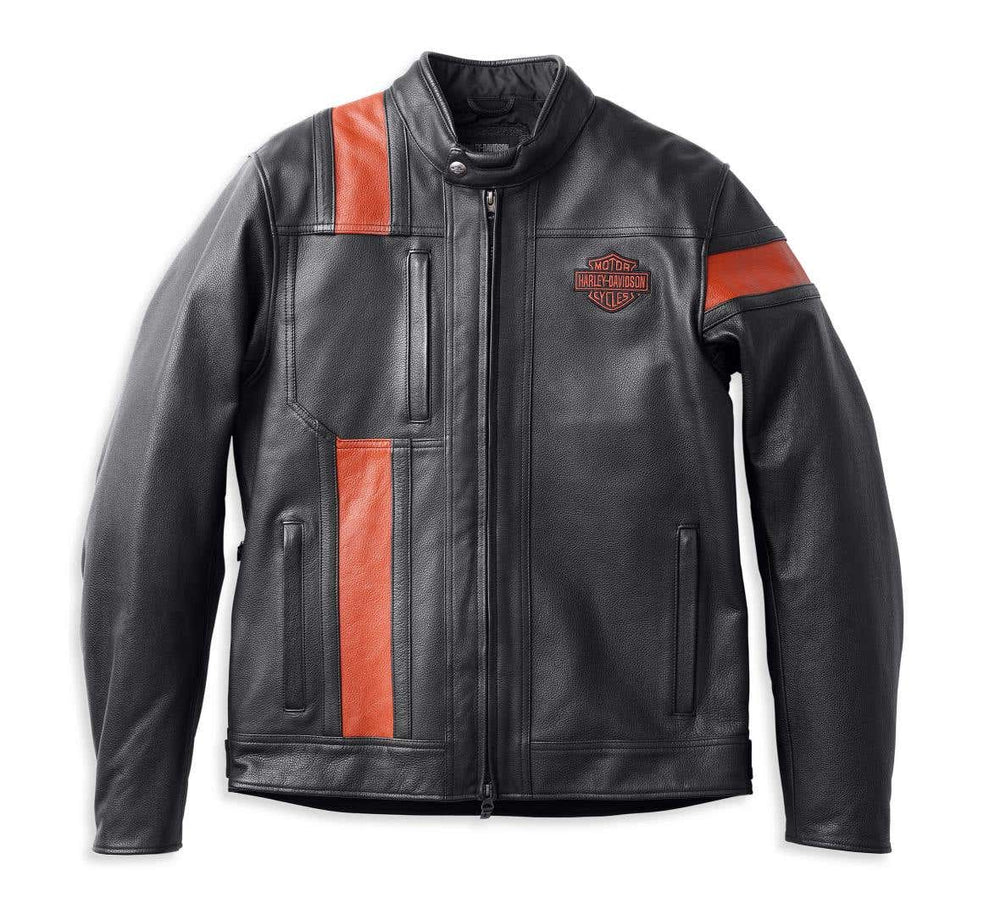 HARLEY-DAVIDSON MENS HIGHWAY-100 WATERPROOF LEATHER JACKET