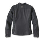 HARLEY-DAVIDSON WOMENS WILLIE G SKULL GRAPHIC LEATHER RIDING JACKET