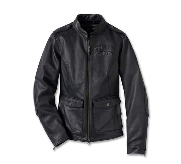 HARLEY-DAVIDSON WOMENS FLEX LAYERING SYSTEM CAPTAINS LEATHER JACKET OUTER LAYER