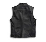 HARLEY-DAVIDSON MENS FOSTER LEATHER VEST