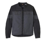 HARLEY-DAVIDSON MENS WILLIE G SKULL GRAPHIC TRIPLE VENT SYSTEM 2.0 TEXTILE RIDING JACKET