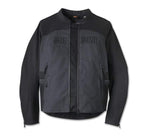 HARLEY-DAVIDSON WOMENS WILLIE G SKULL GRAPHIC TRIPLE VENT SYSTEM 2.0 TEXTILE RIDING JACKET